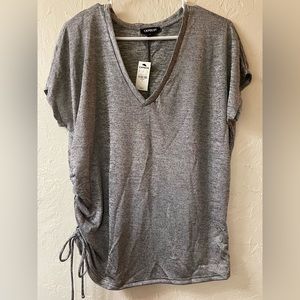 Silver metallic tee
